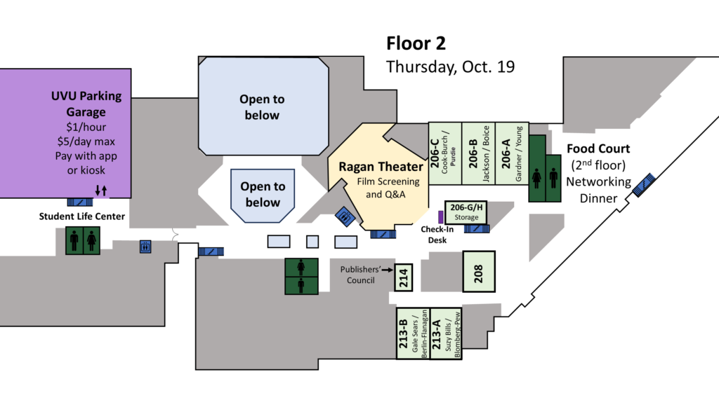 UVU Floor 2 Map - Thursday - LDSPMA