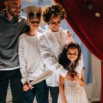 A family participates in a play.