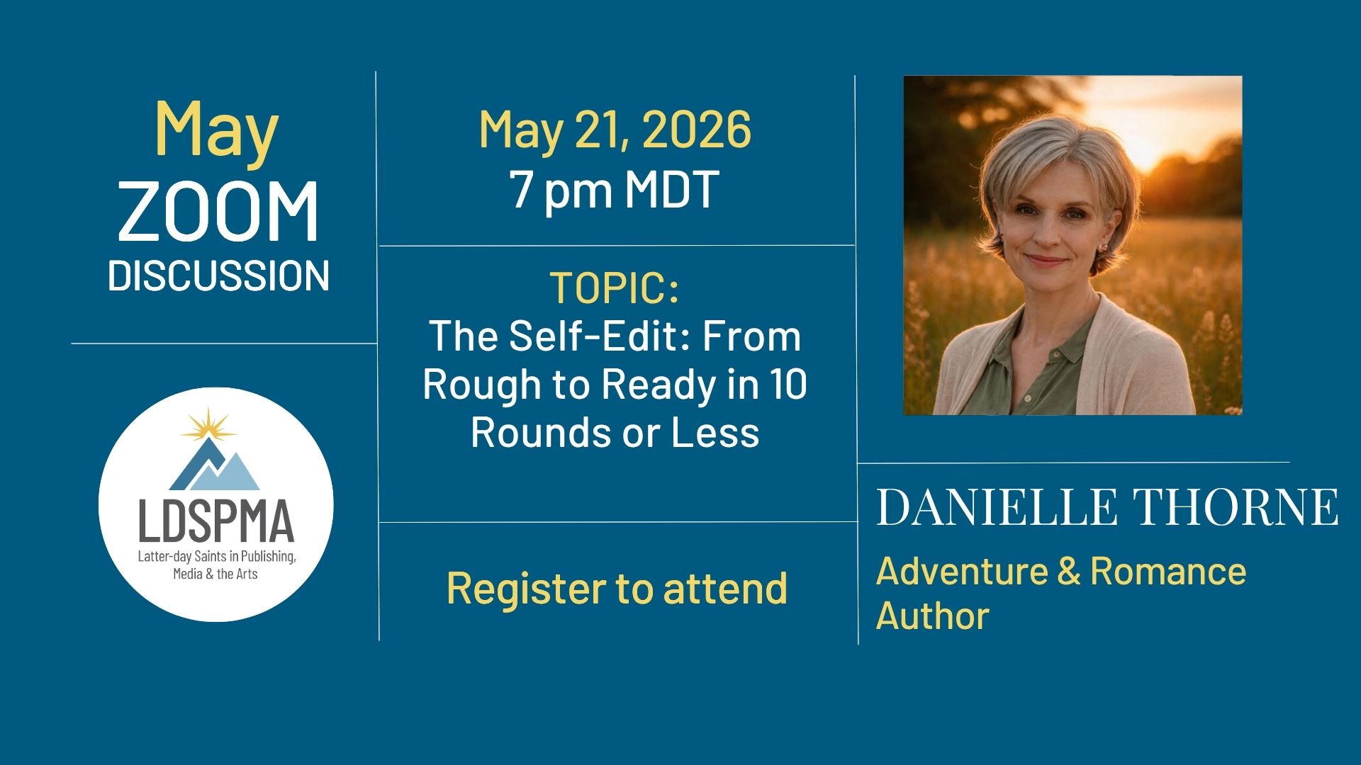 May 2026 Zoom Meeting with Danielle Thorne